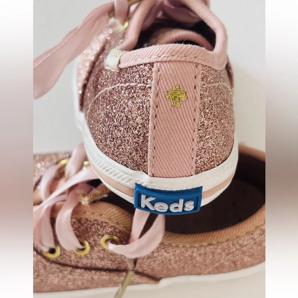 Keds | Kate Spade Glitter Sneaker Baby  Girls Size 4 Pink Low Top Lace Up